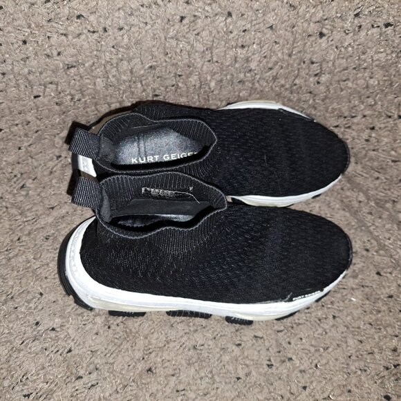 KURT GEIGER-London-Lettie-Knit Black-Sock Booties-Sz 38/7.5-Excellent - Picture 7 of 8